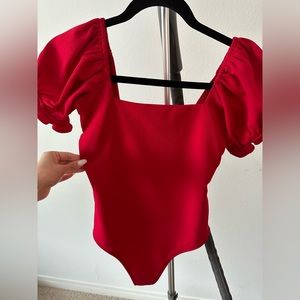 Show Me Your MuMu Baker Bodysuit Red XS